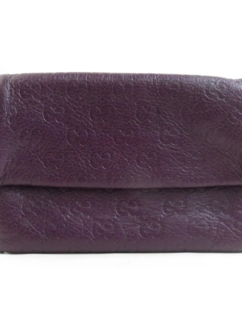 GUCCI Pouch Purple Leather